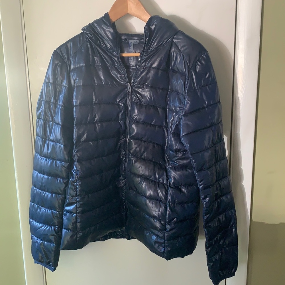 Pre-owned navy blue puffy jacket